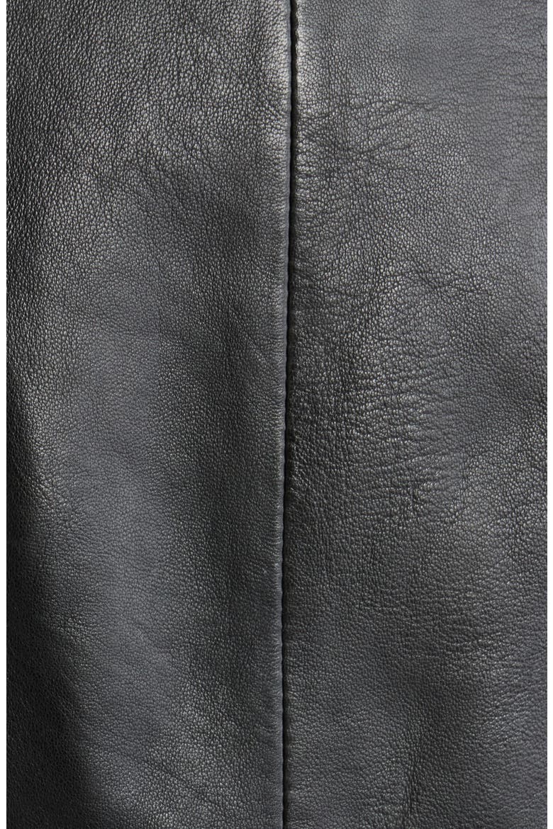 Cora Leather Jacket, Alternate, color, BLACK