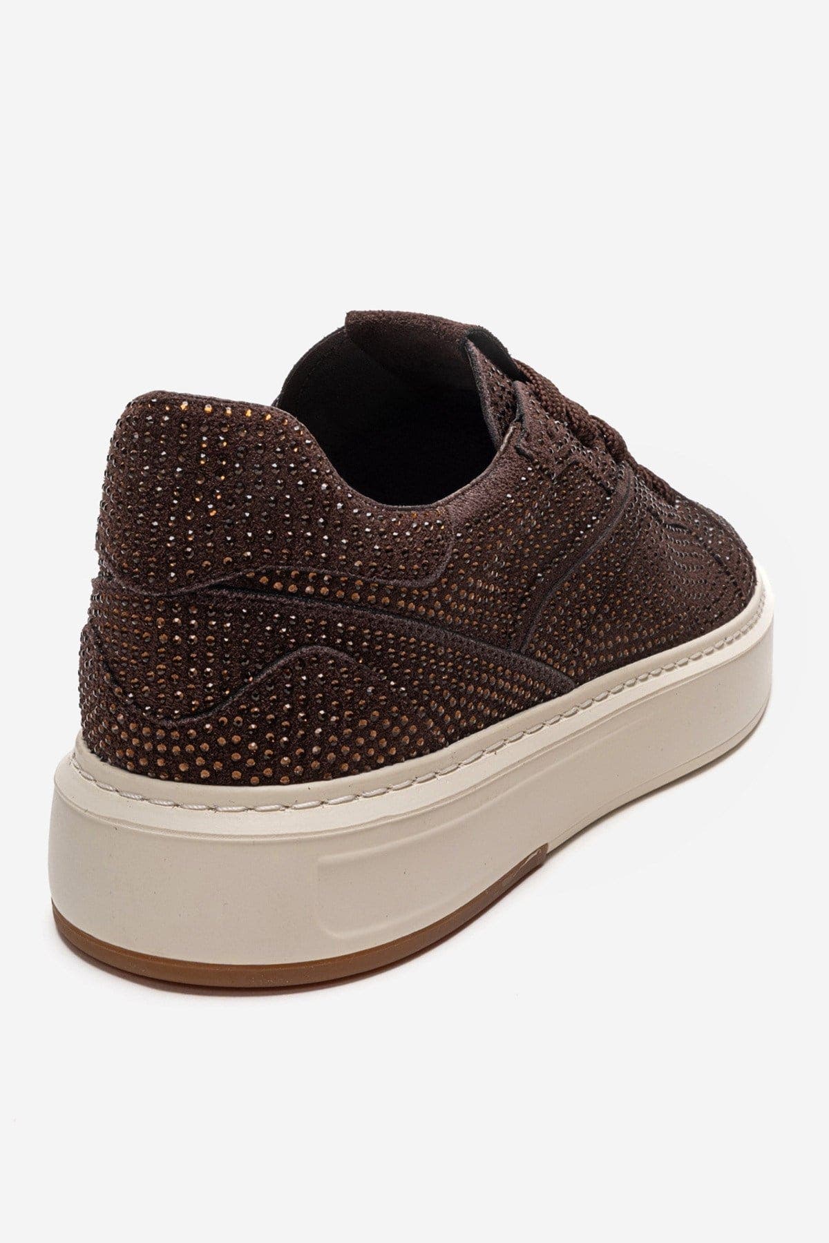 Berina Embellished Sneaker, Alternate, color, Brown Suede