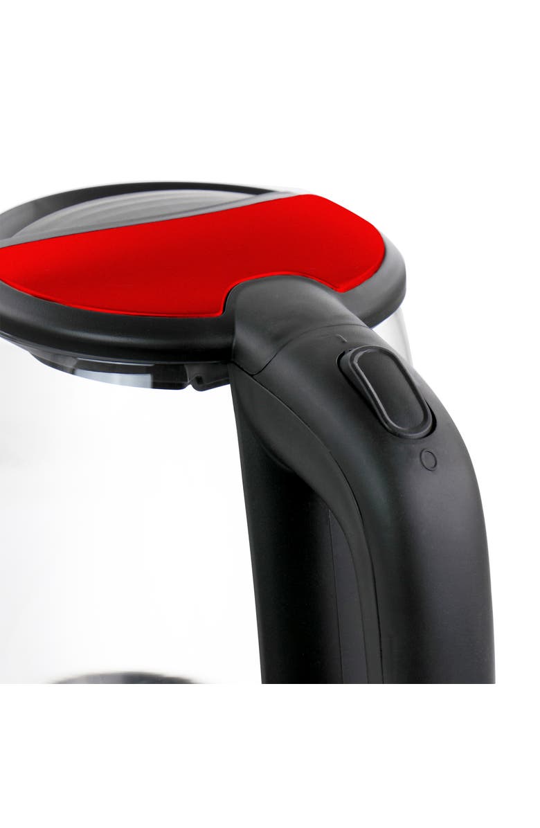 Better Chef 1.7 Liter 360 Degree Glass Cordless Electric Kettle, Alternate, color, Red