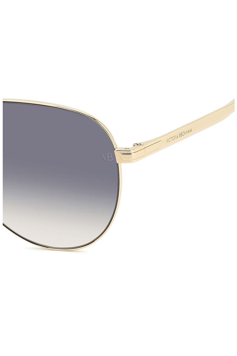 VB 7016/S 60mm Gradient Pilot Sunglasses, Alternate, color, GOLD HAVANA/ BLUE SF