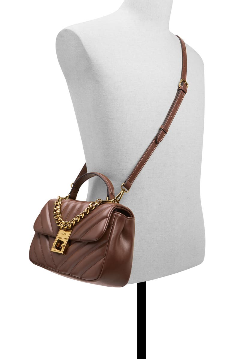 ALDO Hays Quilted Faux Leather Top Handle Bag, Alternate, color,