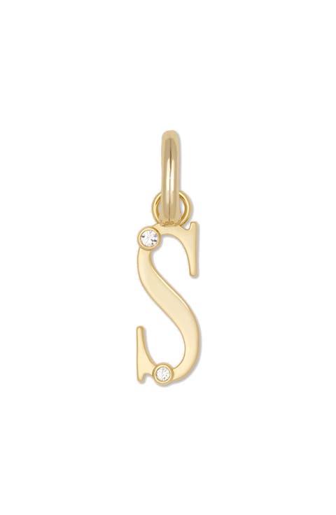 Initial S Cubic Zirconia Charm