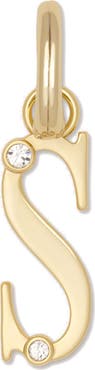 Ramy Brook Initial S Cubic Zirconia Charm