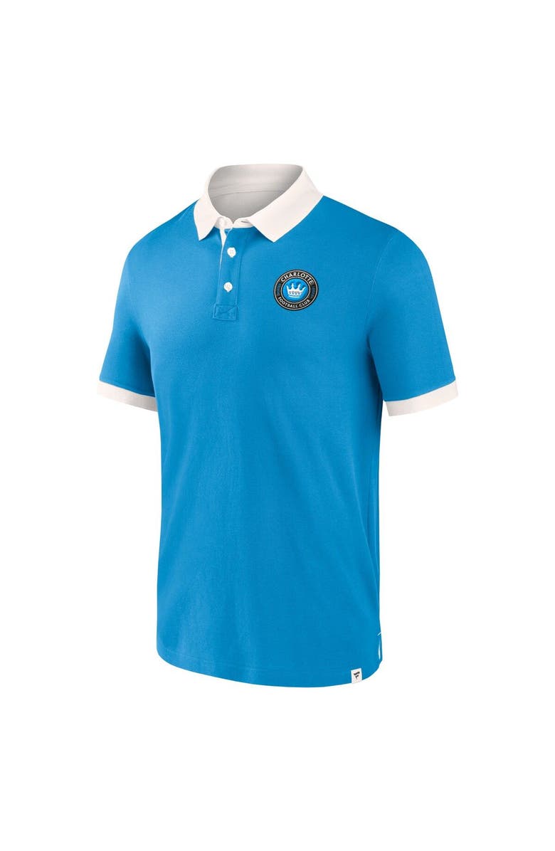 FANATICS Men's Fanatics Branded Blue Charlotte FC Second Period Polo Shirt, Alternate, color, Blue