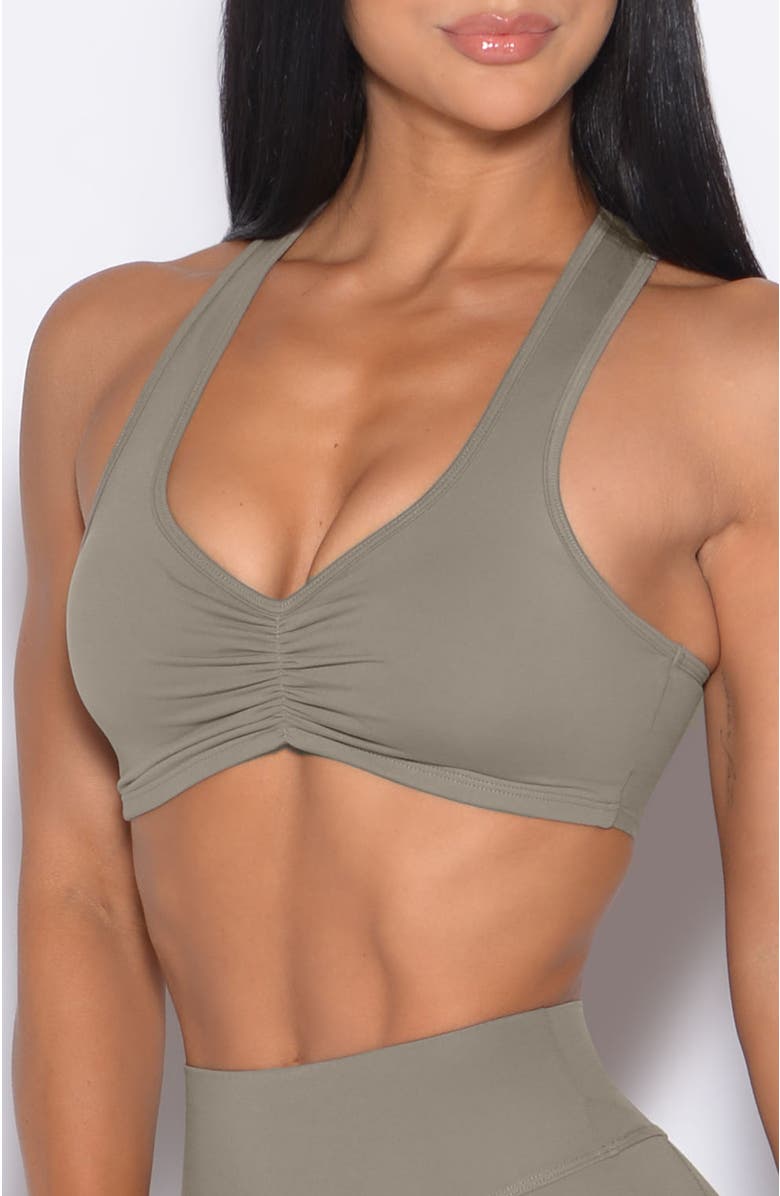 Bombshell Sportswear Scrunch Tank Bra, Main, color, Stone