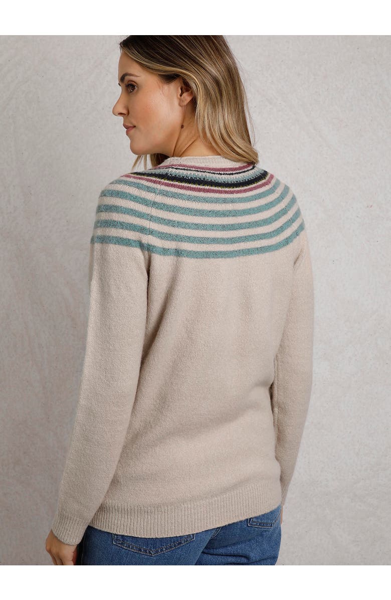 Weird Fish Sinatra Patterned Knit Sweater, Alternate, color, Ecru