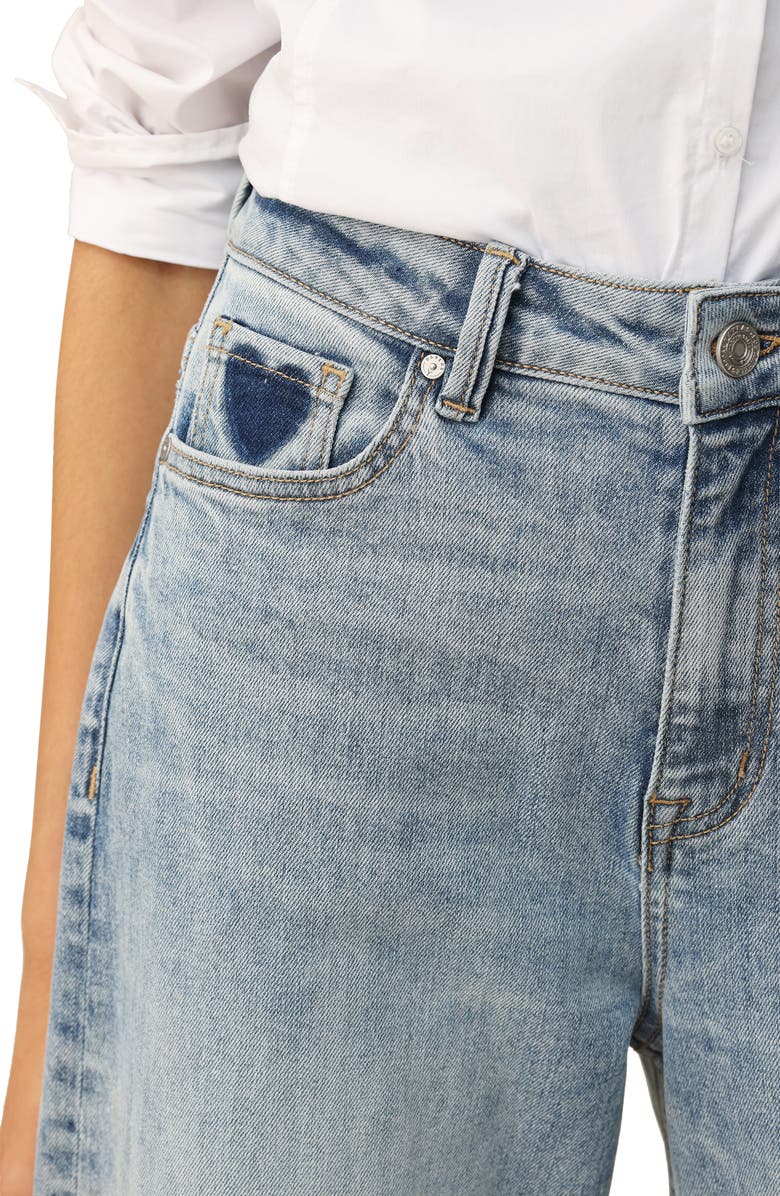 Bayeas Rosalind High Waist Barrel Leg Jeans, Alternate, color, Light Blue