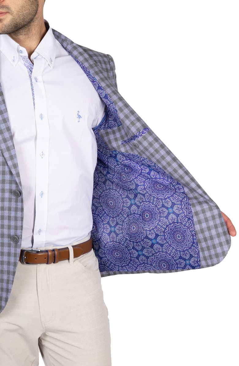 TailorByrd Textured Check Sport Coat, Alternate, color, Lilac/ Grey