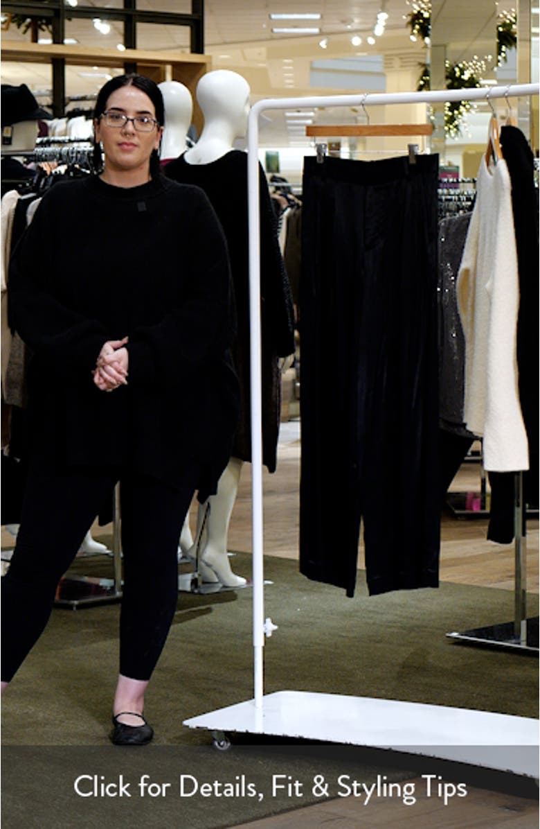 Superwide Leg Trousers in Stretch Satin, sales video thumbnail