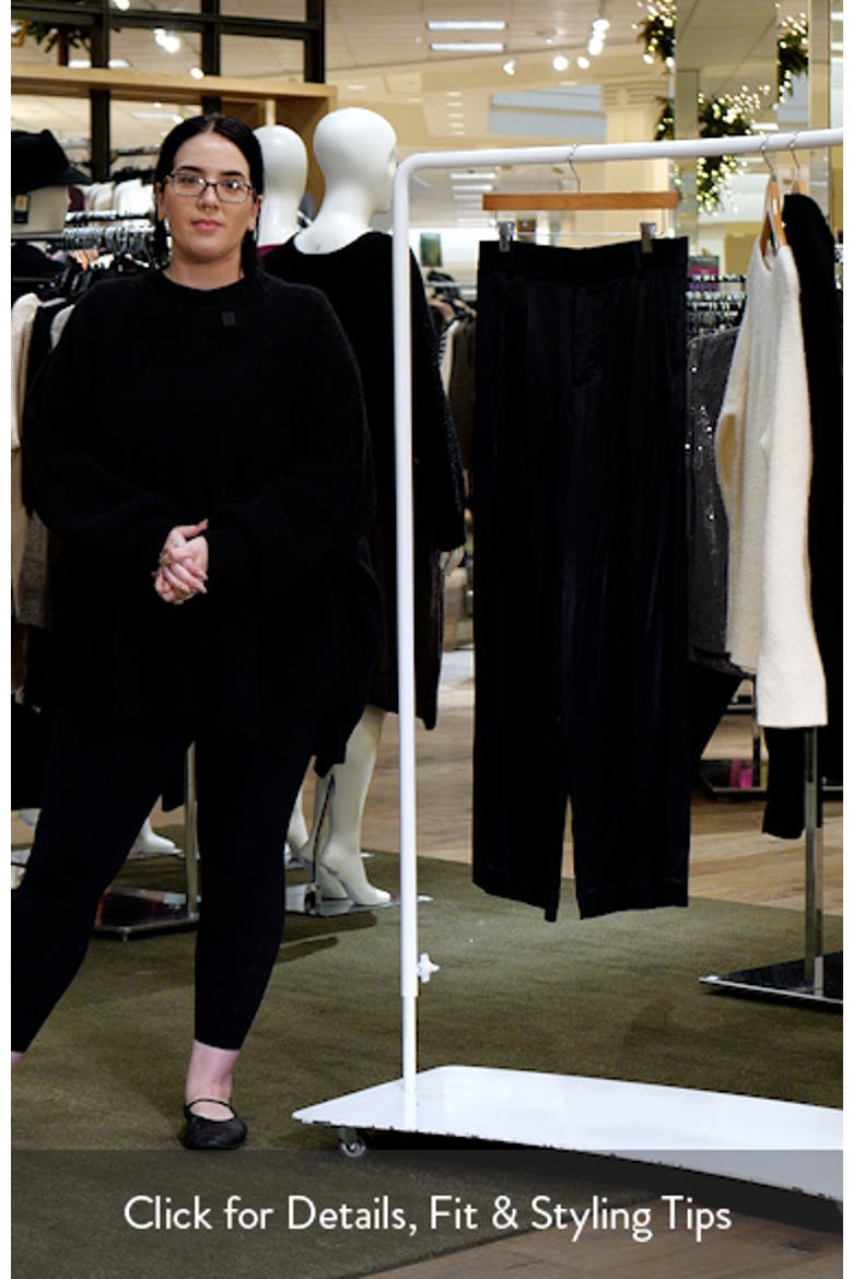 Superwide Leg Trousers in Stretch Satin video
