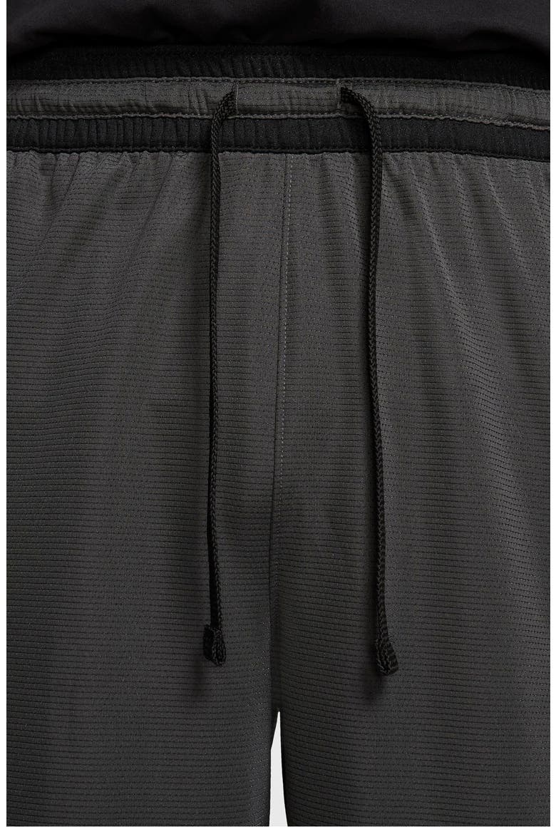 B-Ball Elite Stripe Athletic Shorts, Alternate, color, DARK SMOKE GREY/ BLACK/ BLACK