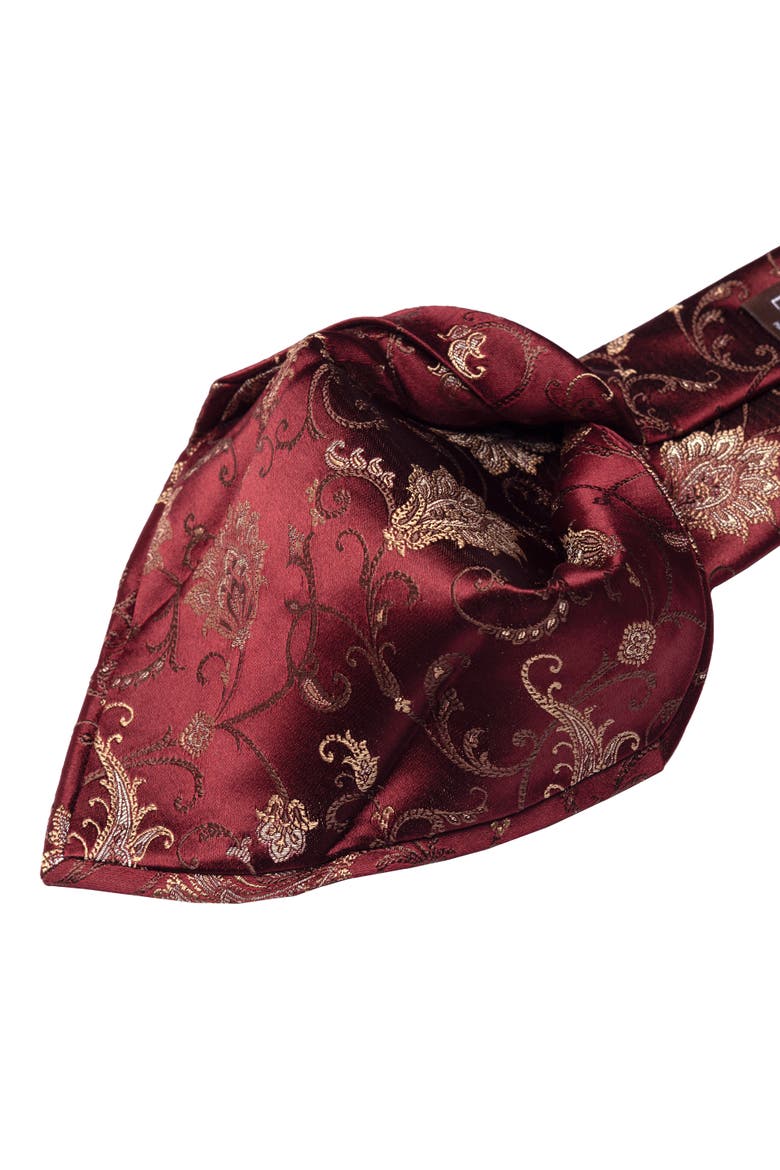 Prosecco - Silk Jacquard Tie for Men, Alternate, color, Burgundy