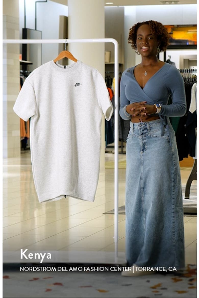 Nike Tech Fleece Oversize T-Shirt Dress (Women) | Nordstrom