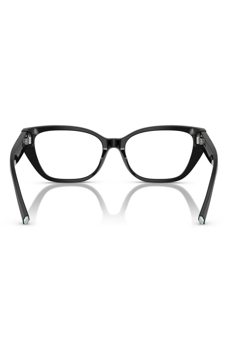Tiffany & Co. 52mm Cat Eye Optical Glasses, Alternate, color, Black