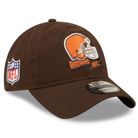 Youth New Era Brown Cleveland Browns 2022 Sideline Adjustable 9TWENTY Hat
