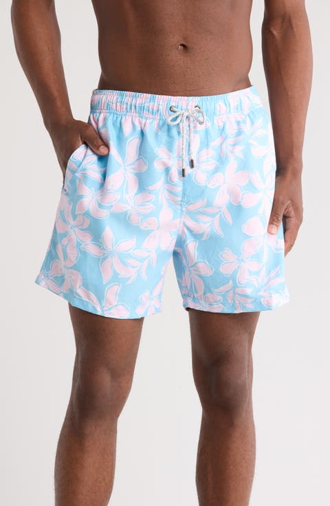 Floral Print Swim Trunks