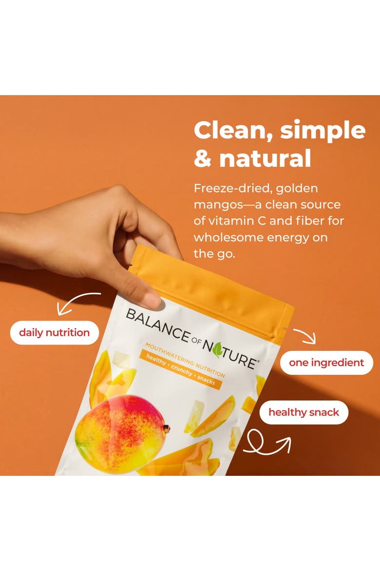 Freeze Dried Mango Slices Real Fruit Snack Five Pack, Alternate, color, None