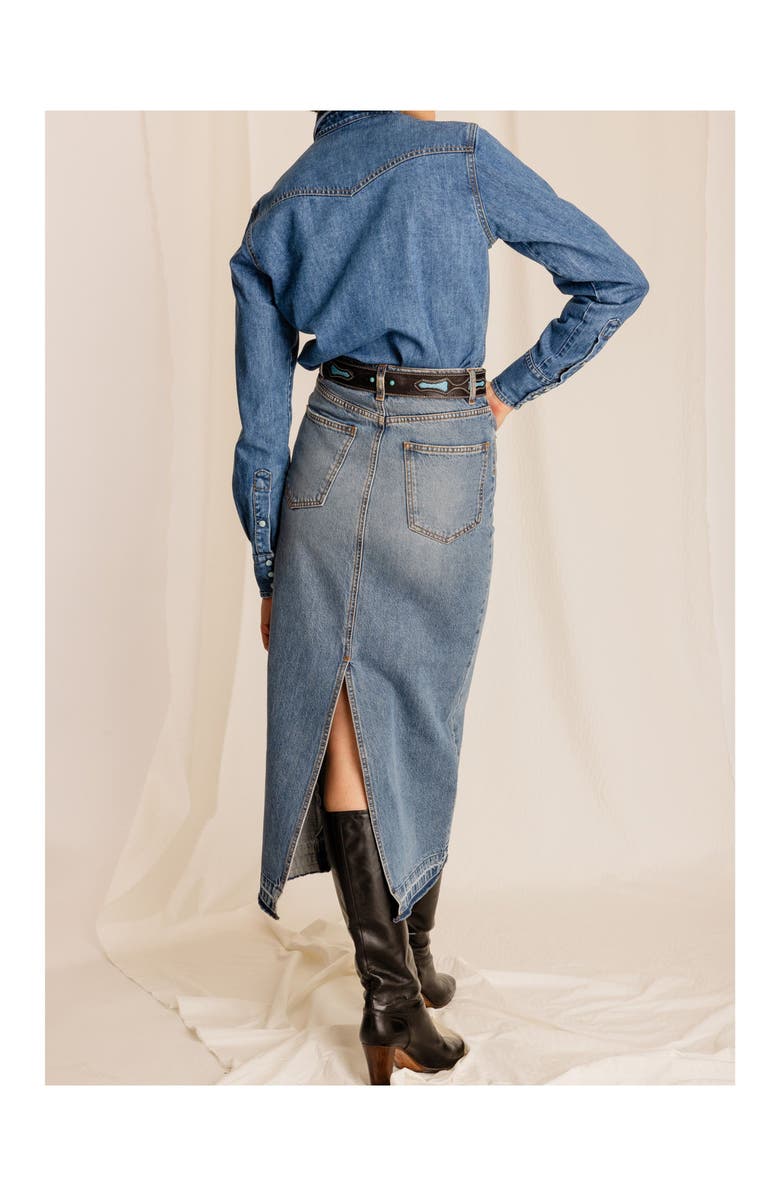 Fortela Jorgy Stone Wash Denim Skirt, Alternate, color, D420