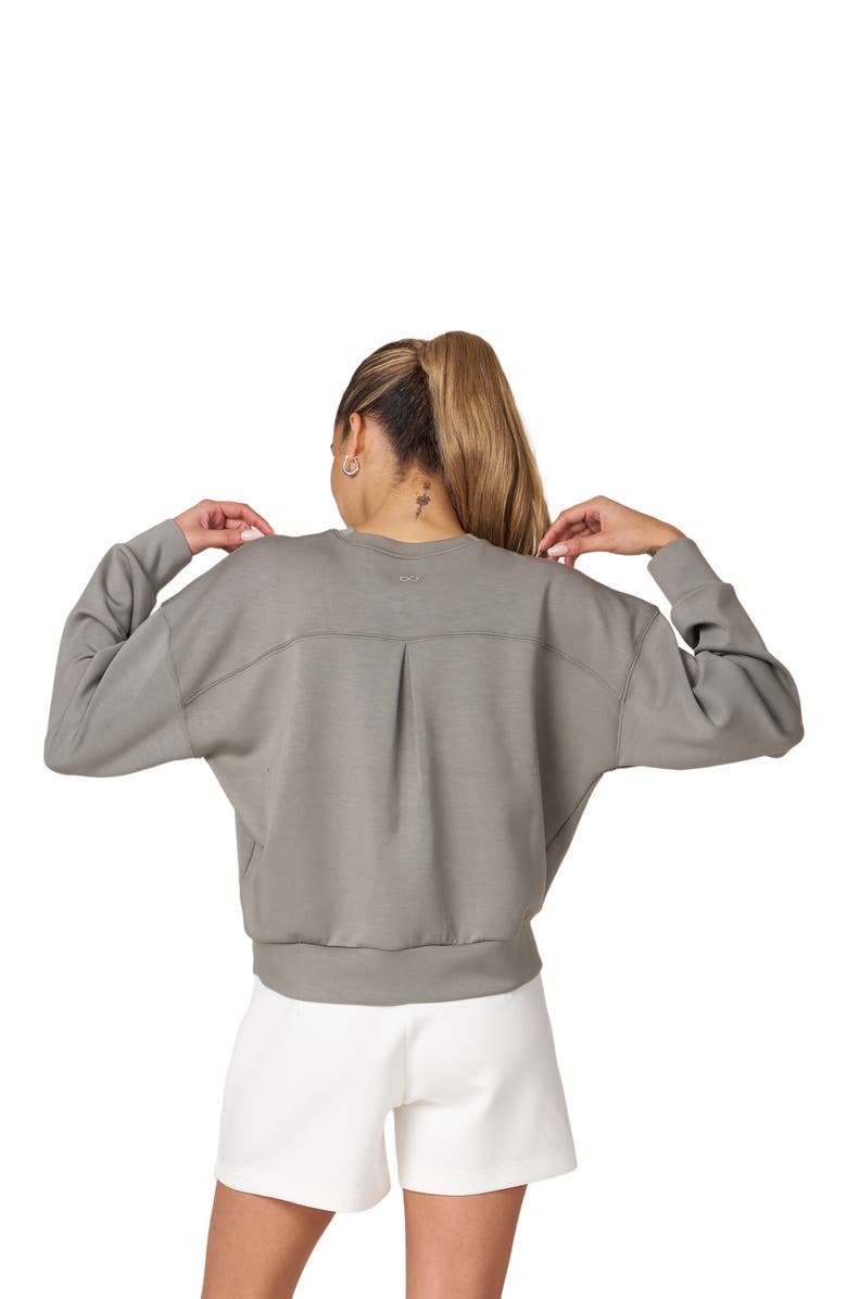 Rebody Active Essential Scuba Knit Crewneck Sweatshirt, Alternate, color, Desert Sage