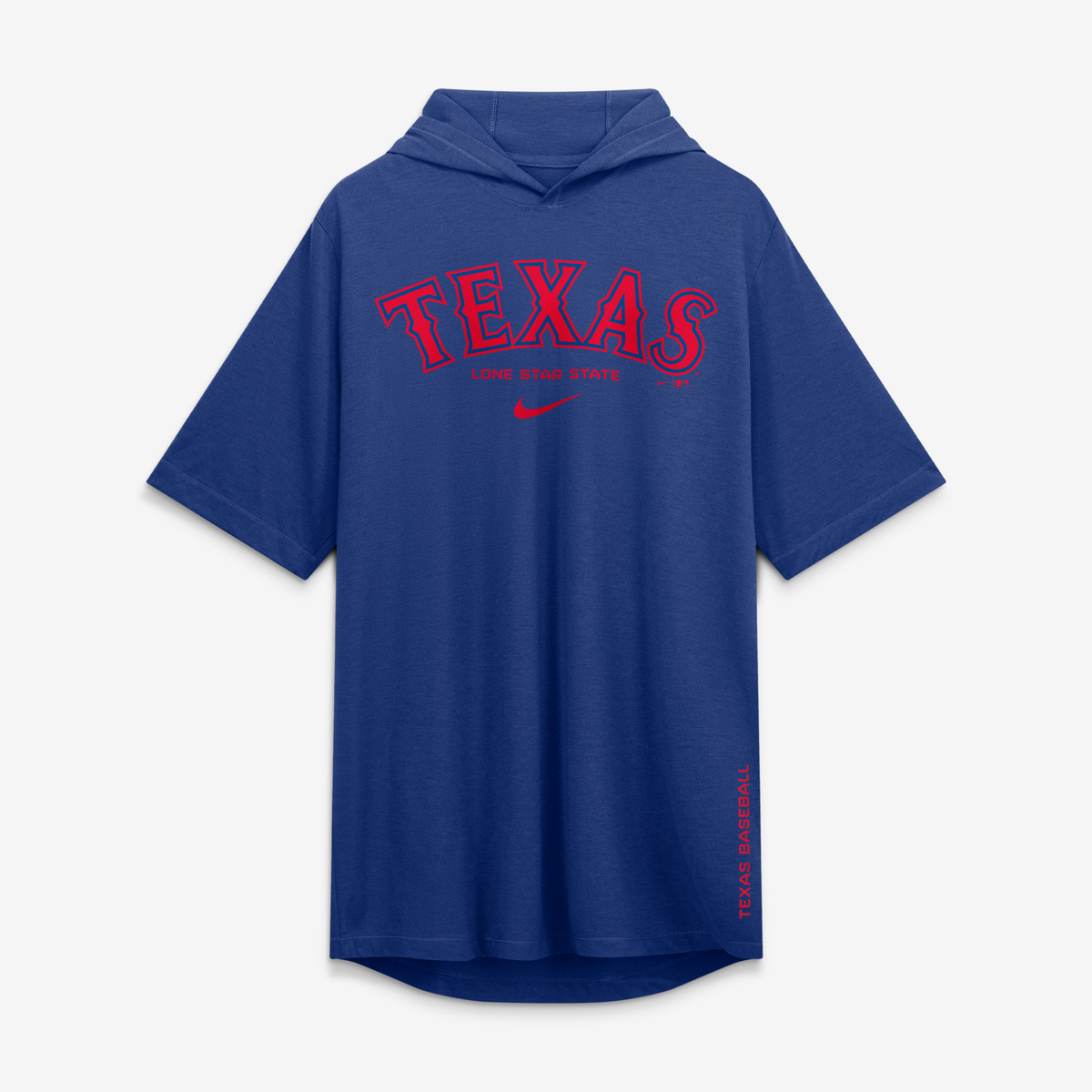 Nike Men's Nike Royal Texas Rangers Arched Wordmark Tri-Blend Hooded T ...
