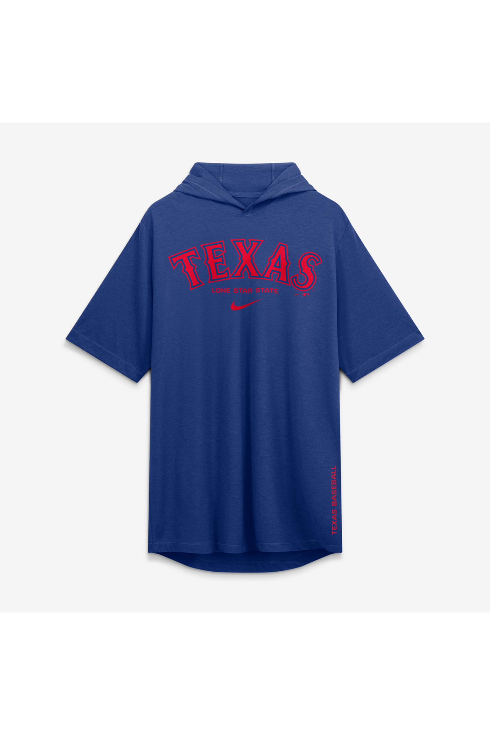 Texas Rangers Colorized Nike Men's Nike Royal Texas Rangers Arched Wordmark Tri-Blend Hooded T ...