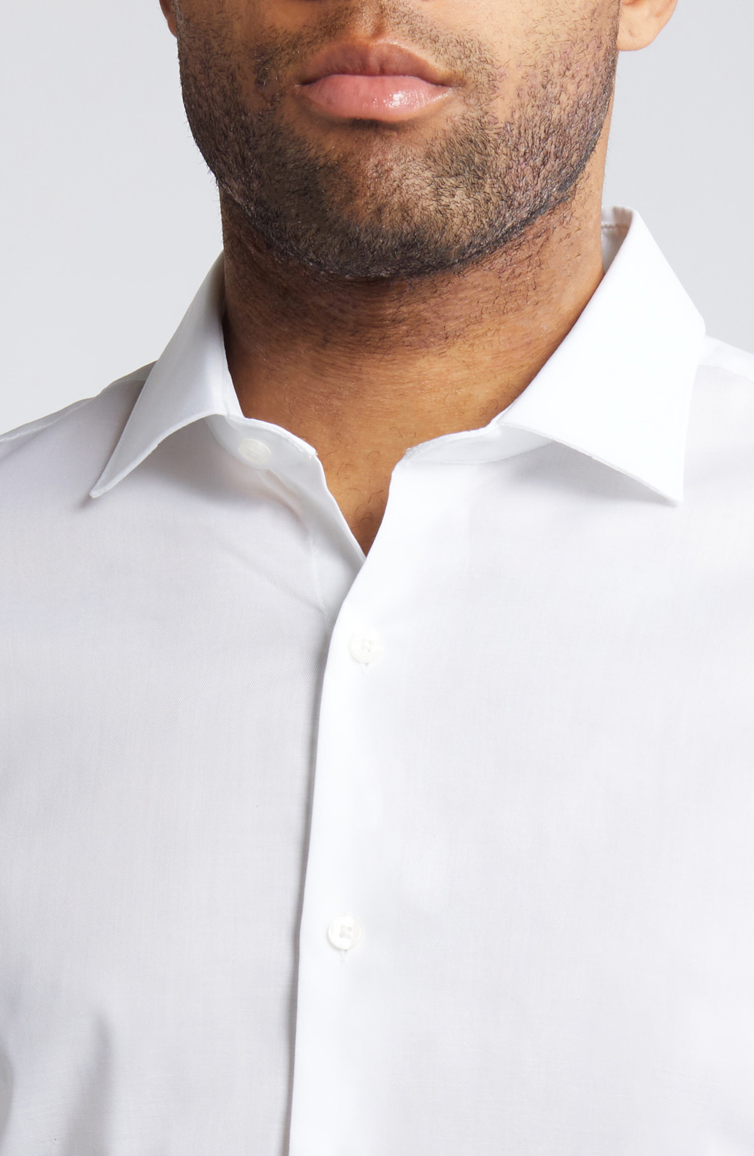 Luxe Slim Fit Solid Dress Shirt - image 3