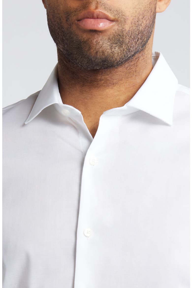 Luxe Slim Fit Solid Dress Shirt, Alternate, color, WHITE