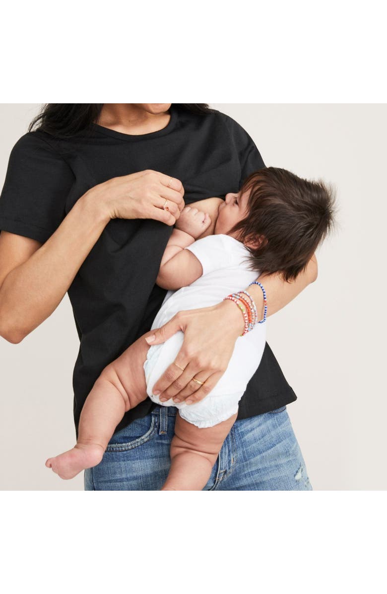 HATCH Collection The Luxe Nursing Tee, Alternate, color, Black