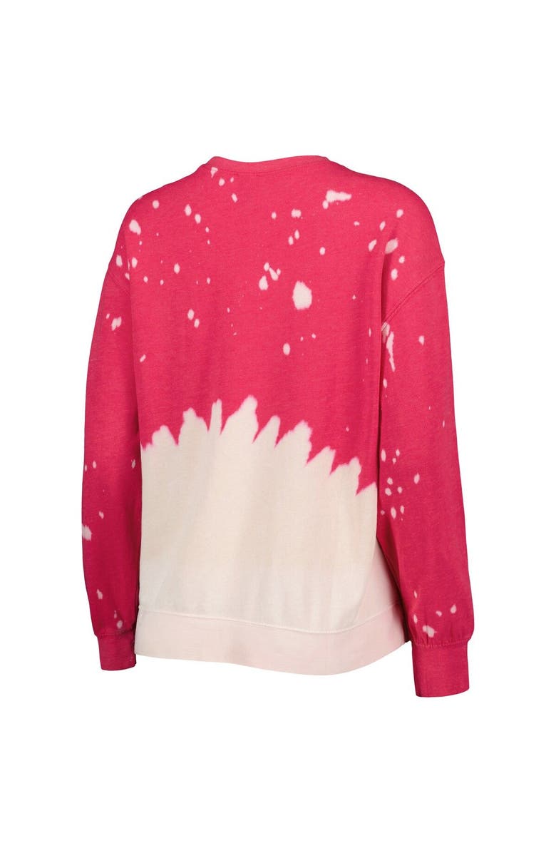 GAMEDAY COUTURE Women's Gameday Couture Crimson Indiana Hoosiers Twice As Nice Faded Dip-Dye Pullover Long Sleeve Top, Alternate, color,