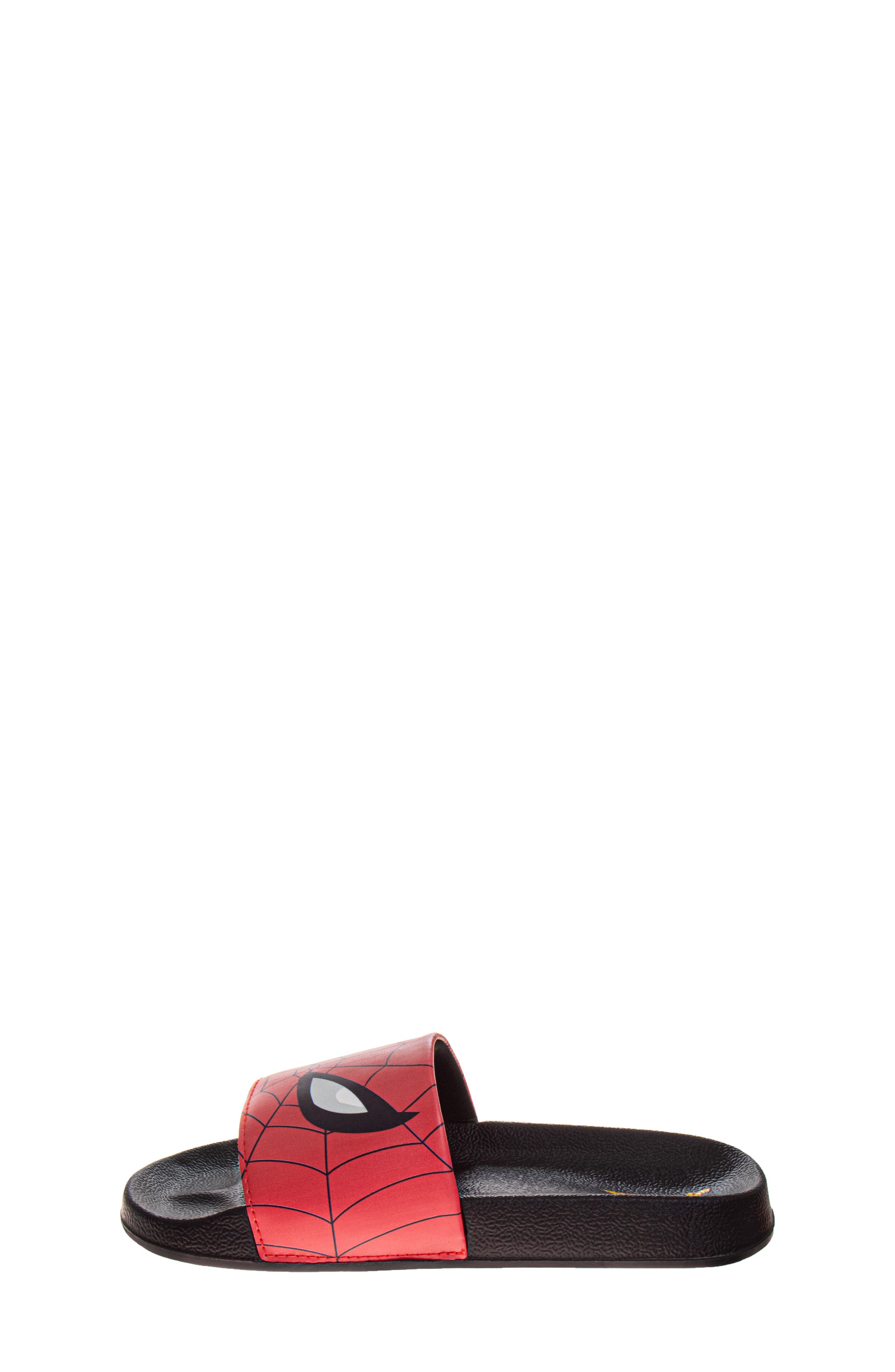 JOSMO x Marvel<sup>®</sup> Kids' Spider-Man Slide Sandal, Alternate, color, Black/Red