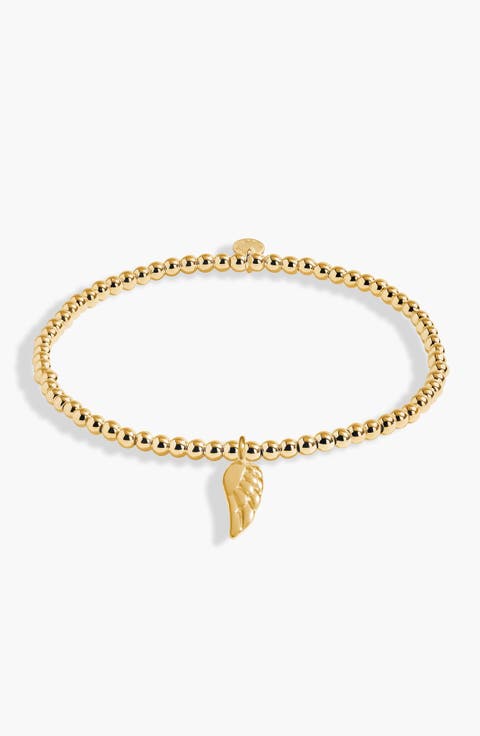 A Little 'Prayer' Bracelet in Gold-Tone Plating