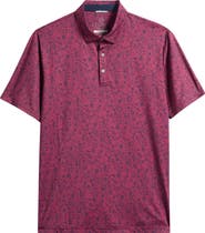 Swannies Sunset Floral Performance Golf Polo