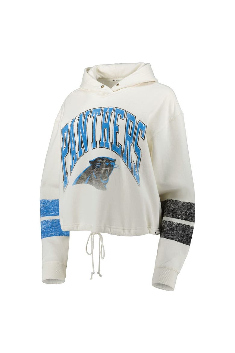 Women's '47 Oatmeal Carolina Panthers Harper Pullover Hoodie, Alternate, color, Oatmeal