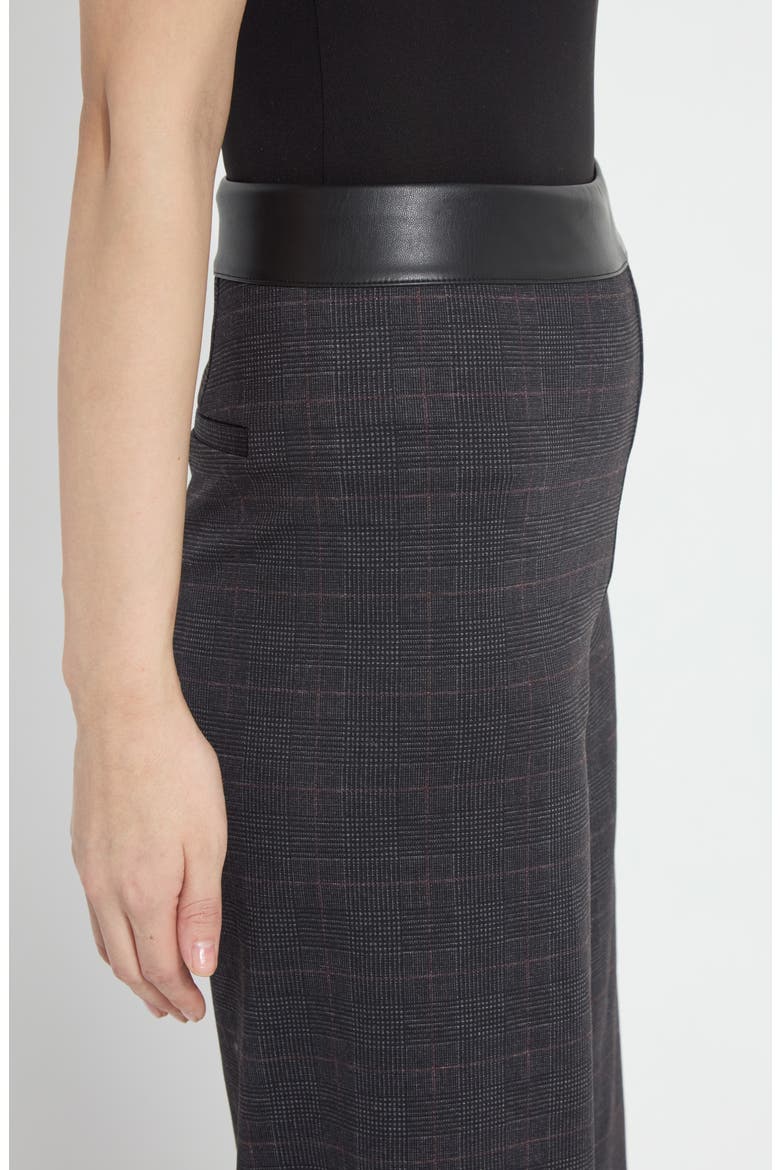 Denver High Waist Ankle Wide Leg Ponte Pants, Alternate, color, MIDNIGHT MANOR PLAID