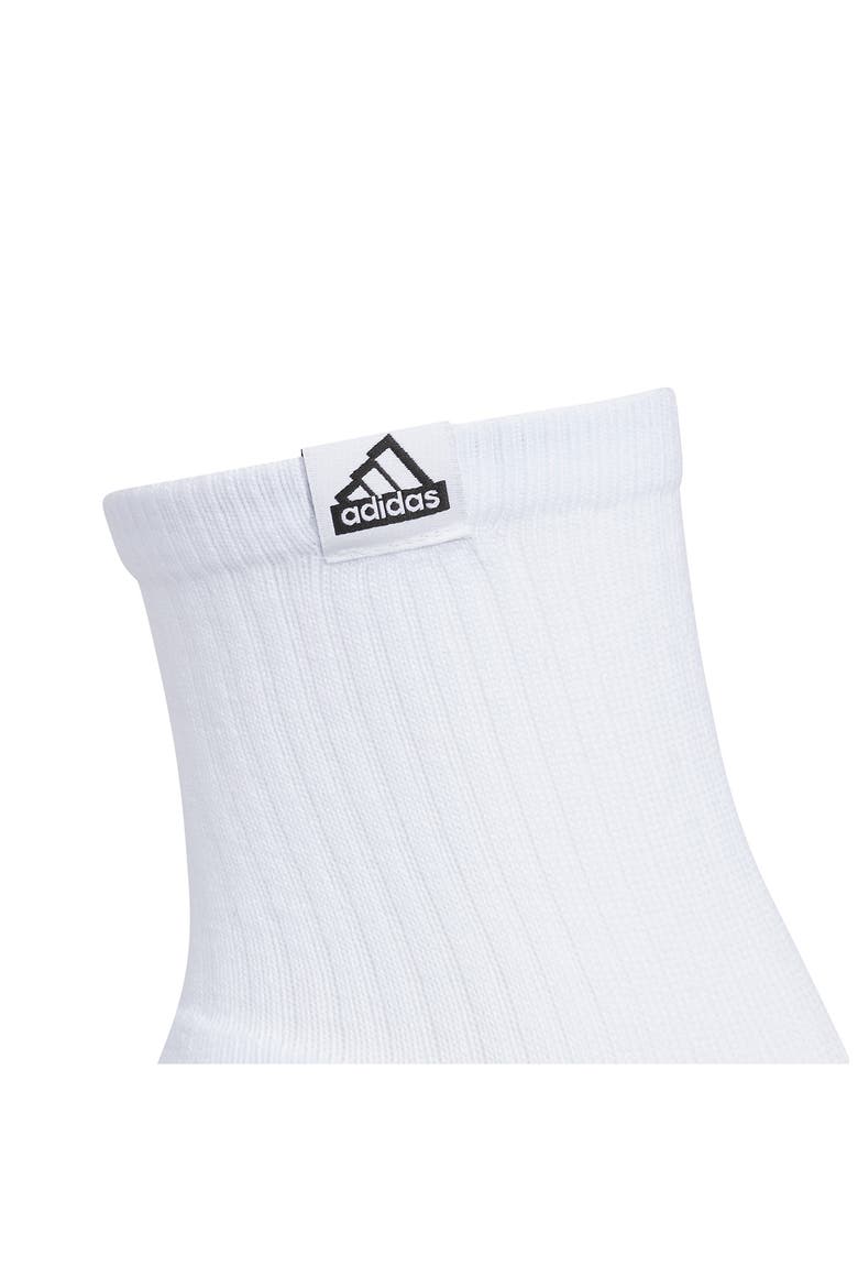 3-Pack AEROREADY 3.0 Cushioned Sport Quarter Socks, Alternate, color, WHITE/ BLACK