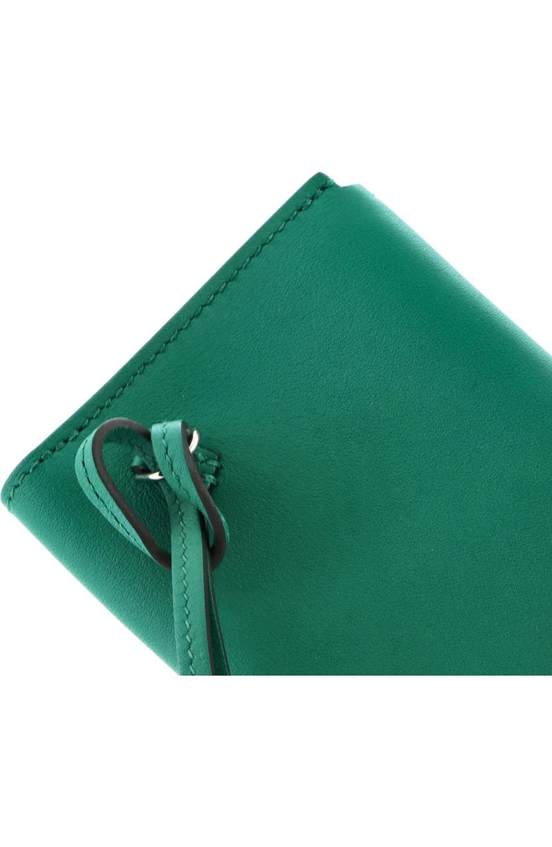 Pre-Owned Hermes Hermesnap Card Holder Swift, Alternate, color, Vert Vertigo
