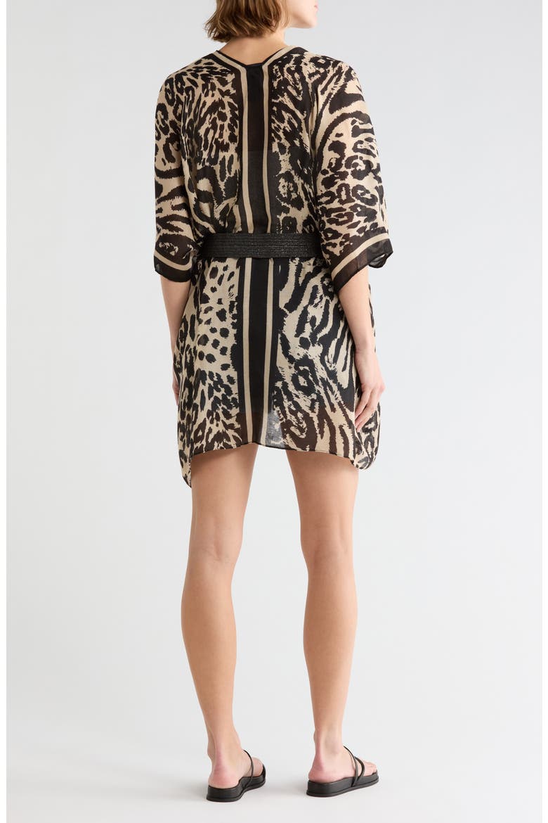 Mixed Animal Print Topper, Alternate, color, BLACK