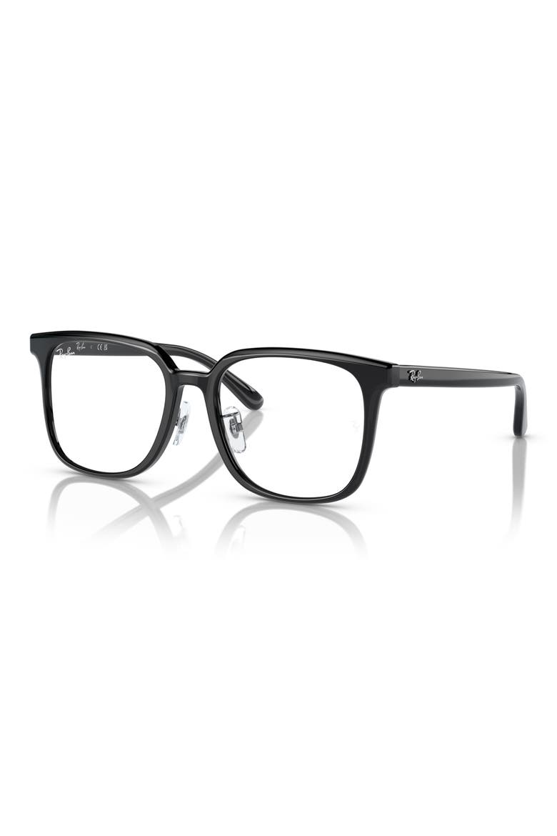 54mm Square Optical Glasses, Alternate, color, BLACK