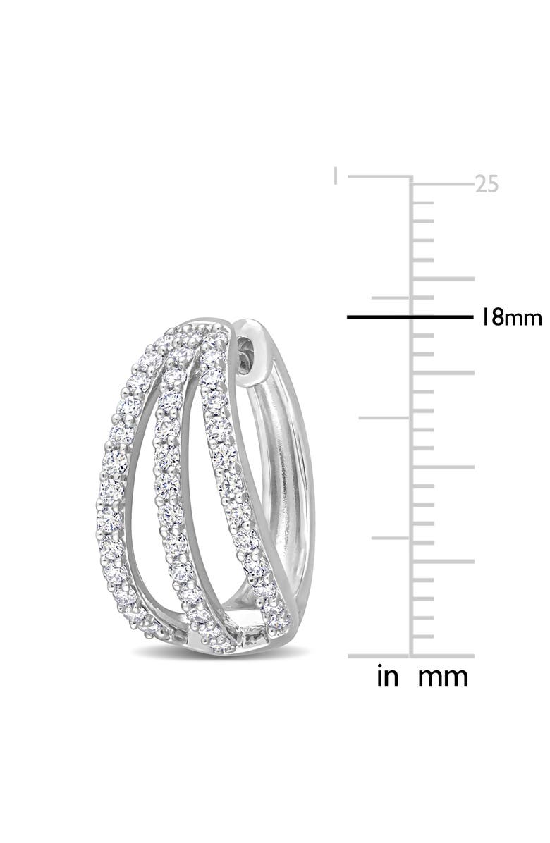 Julianna B. Moissanite Hoop Earrings, Alternate, color, Sterling Silver