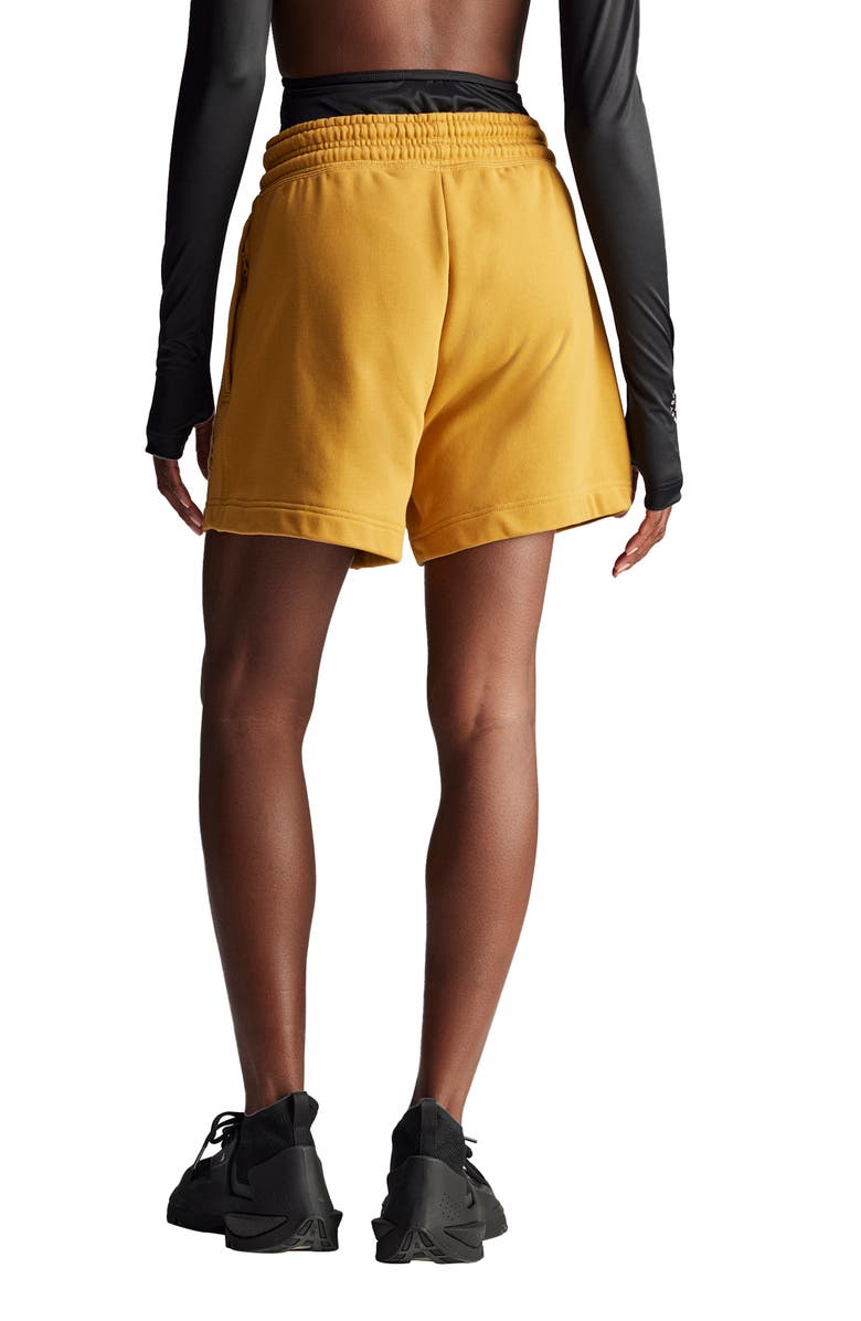 adidas by Stella McCartney TrueCasuals Organic Cotton Drawstring Sweat Shorts, Alternate, color, Dessert Dune