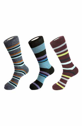 3-Pack Striped Crew Socks