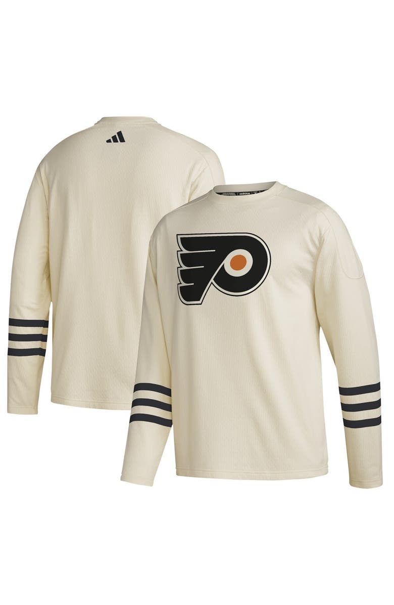 adidas Men's adidas Cream Philadelphia Flyers AEROREADY Pullover Sweater, Alternate, color, 