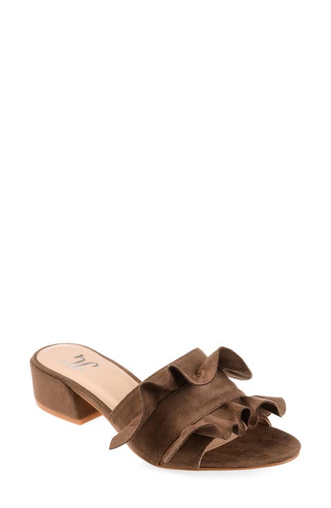 Sabica Ruffle Slide Sandal