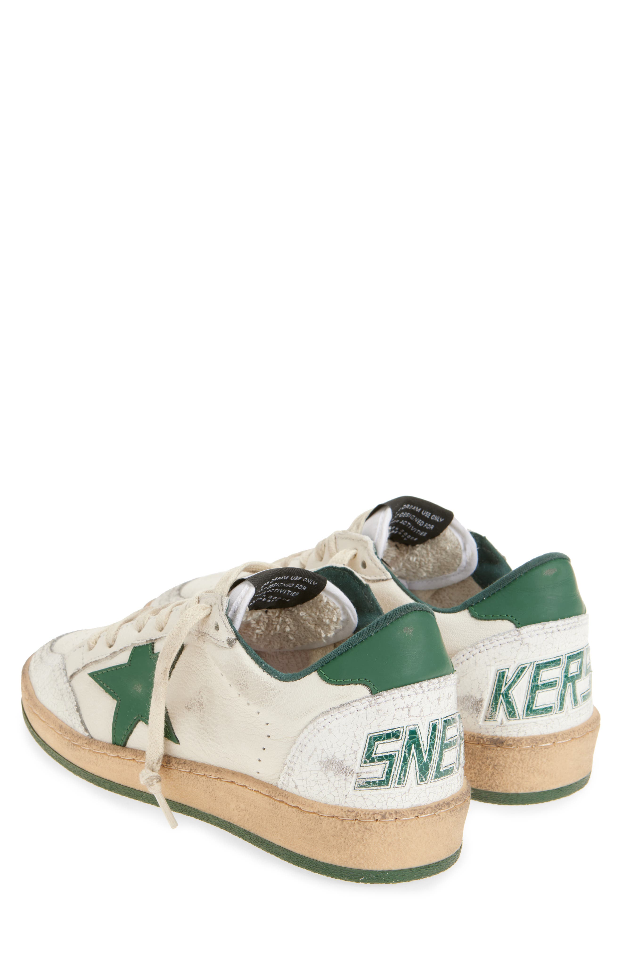 Golden Goose Ball Star Sneaker, Alternate, color, White/ Green