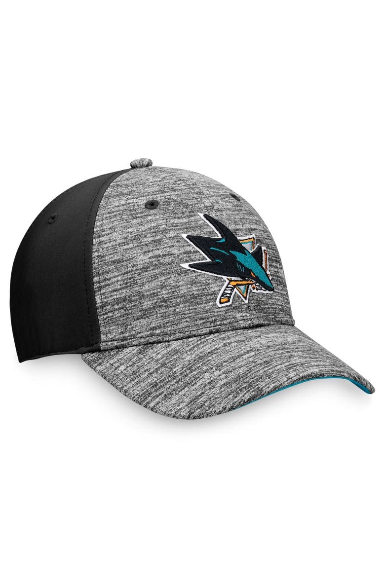 Men's Fanatics Branded Gray/Black San Jose Sharks Defender Flex Hat, Alternate, color, Black