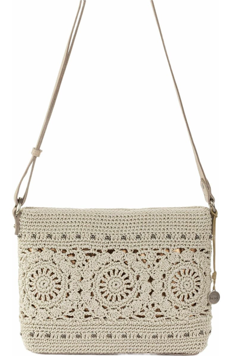 The Sak Melrose Crossbody Leather Bag, Alternate, color, Natural Medallion