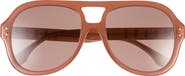 Fendi Five Sisters 56mm Aviator Sunglasses