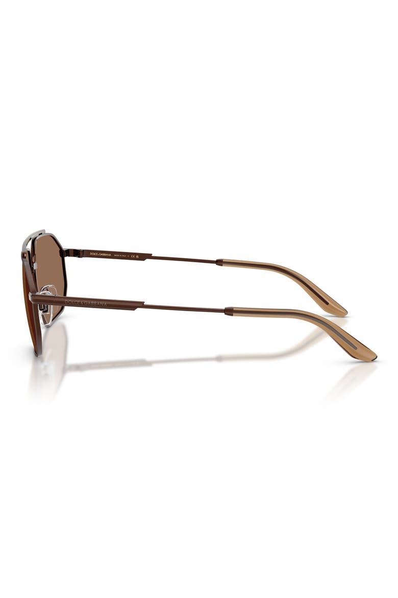 59mm Pilot Sunglasses, Alternate, color, BROWN/ MATTE BROWN / BROWN