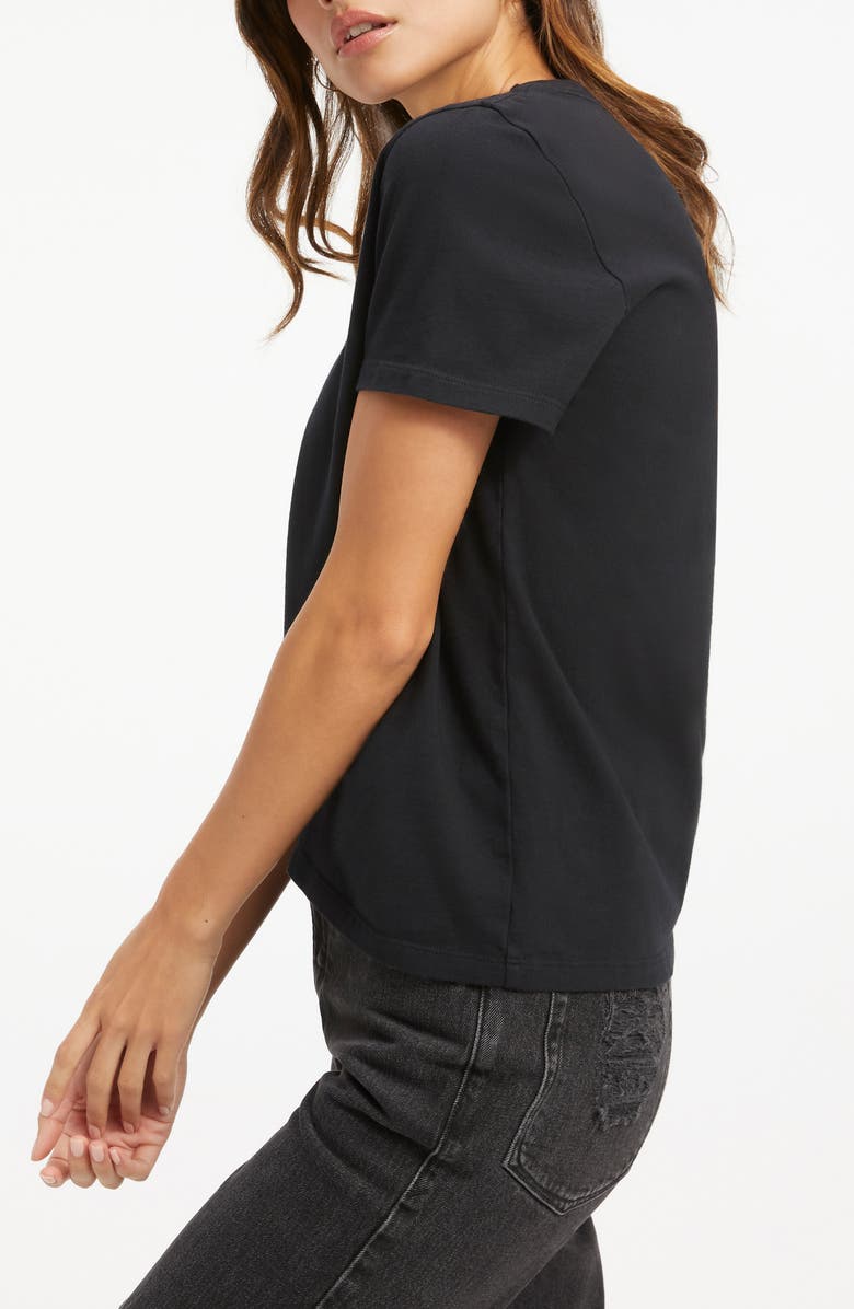 Good American Classic Cotton T-Shirt, Alternate, color, Black001