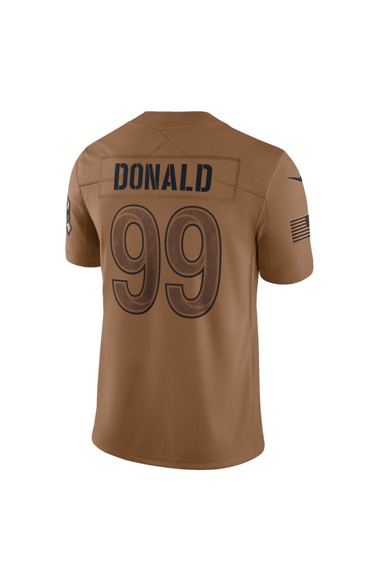 Nike Men's Nike Aaron Donald Brown Los Angeles Rams 2023 Salute To Service Limited Jersey, Alternate, color, 